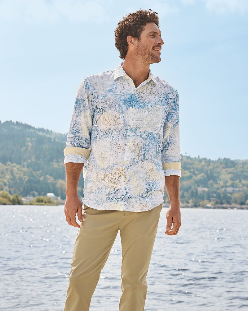 Big & Tall La Blanca Isles Long-Sleeve Linen Shirt