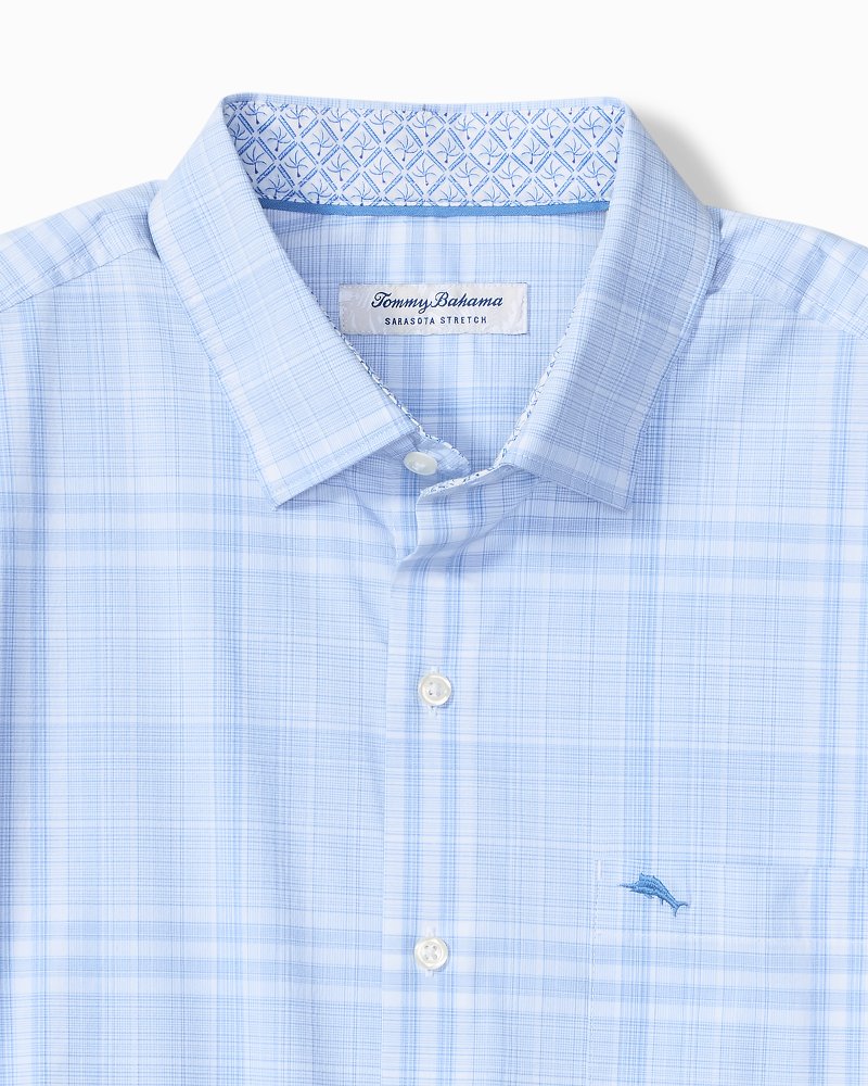 Big & Tall Sarasota Stretch Porto Plaid IslandZone Shirt