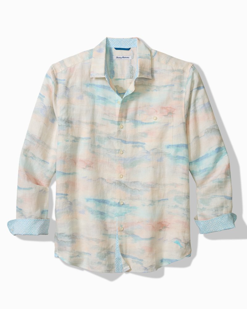 Big & Tall Desert Sky Linen Long-Sleeve Shirt