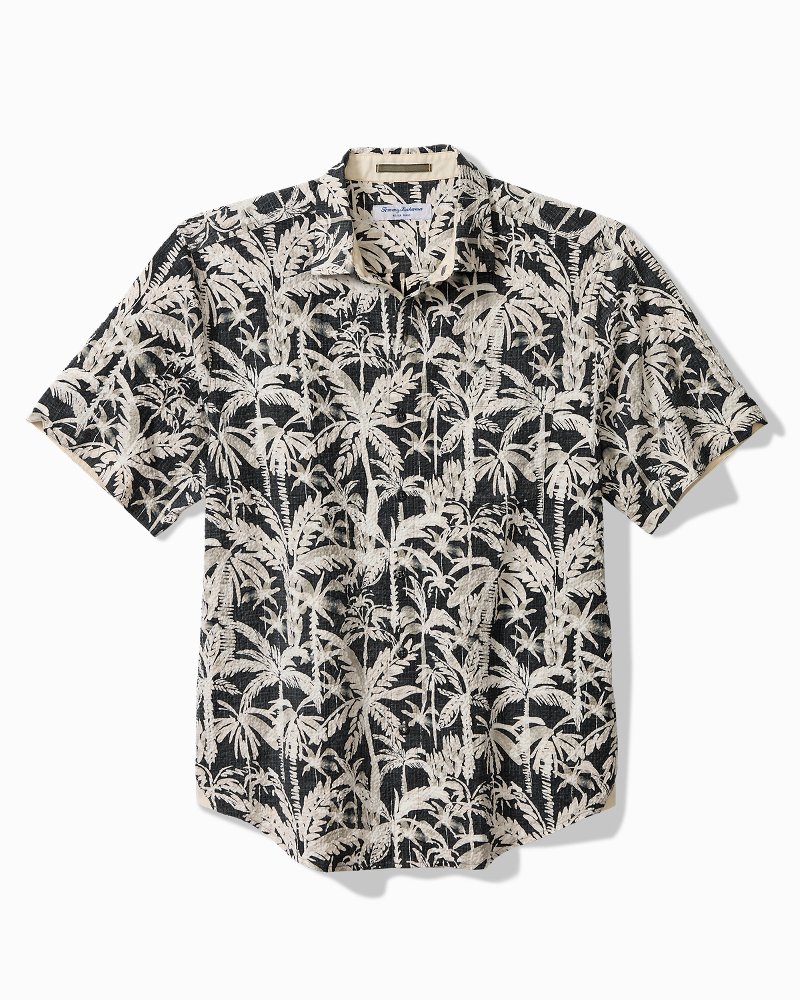 Big & Tall Nova Wave Nero Palms Cotton-Blend Shirt
