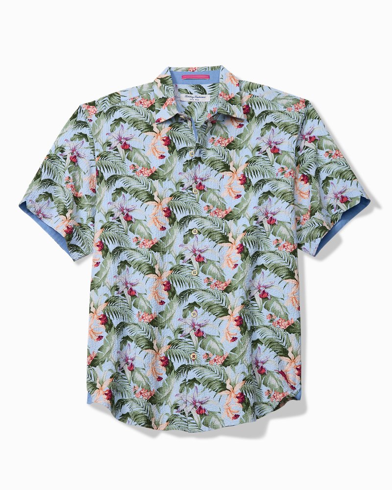 Big & Tall Nova Wave Blue Sky Vines Cotton-Blend Shirt