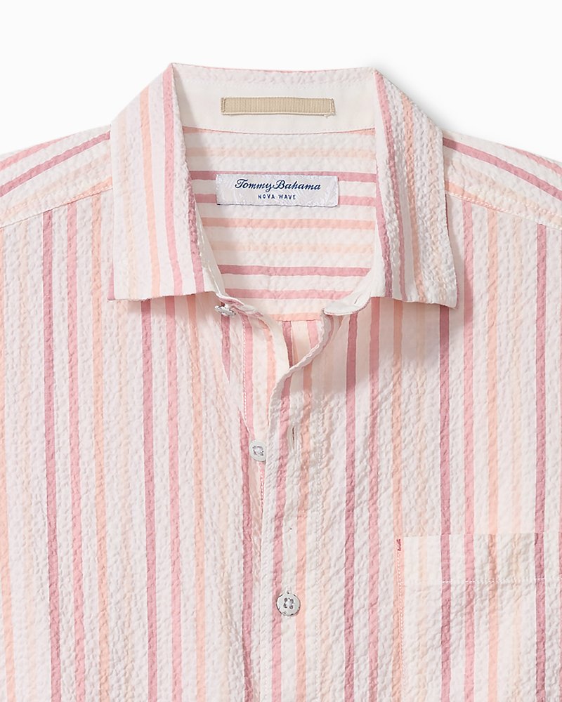 Big & Tall Nova Wave Aloha Stripe Cotton-Blend Shirt