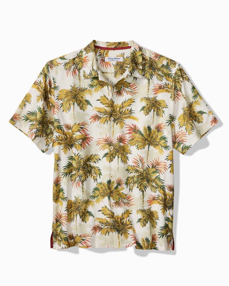 Big & Tall Coastal Ease Palm Voyage IslandZone Camp Shirt