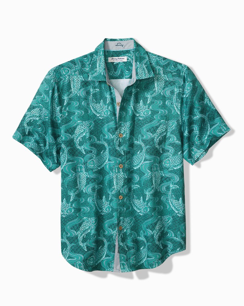 Big & Tall Coastal Ease Feeling Koi-Ful IslandZone Camp Shirt