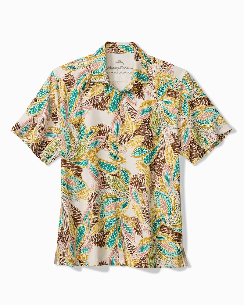Big & Tall Fuego Tropics Silk Camp Shirt