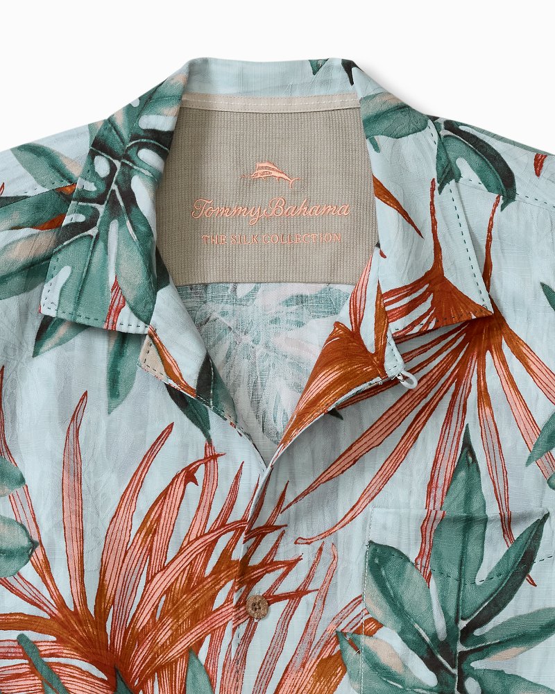 Big & Tall Tidal Fronds Silk Camp Shirt