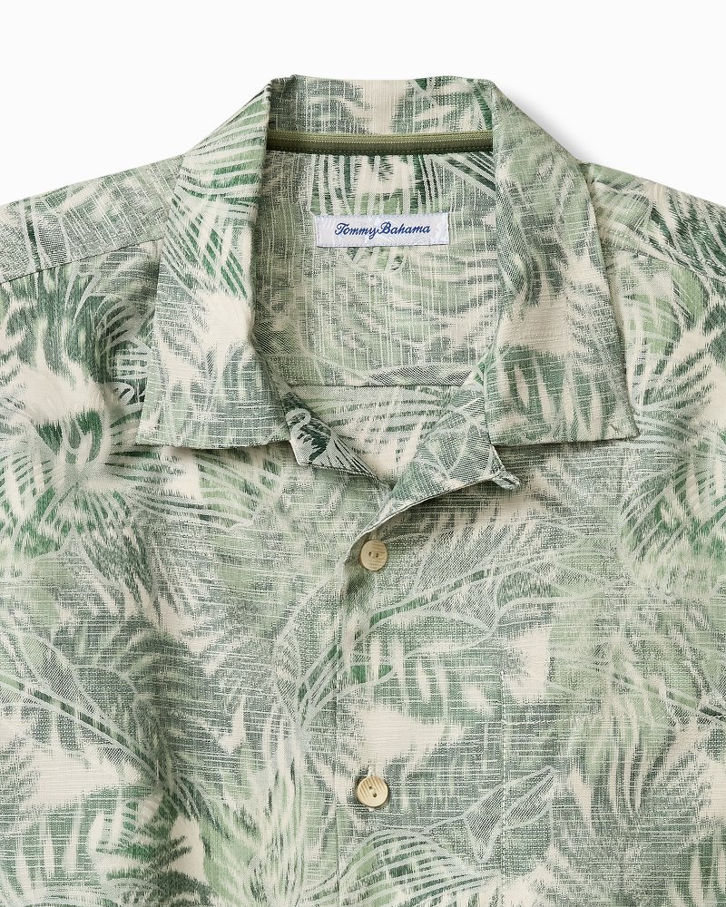 Big & Tall Frond Visions Silk-Blend Camp Shirt