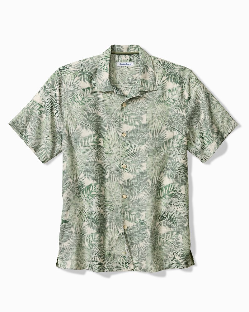 Big & Tall Frond Visions Silk-Blend Camp Shirt
