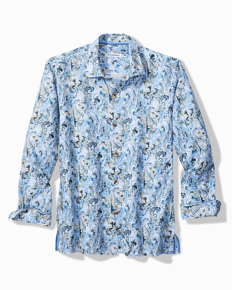 Big & Tall Tidal Echoes Linen Long-Sleeve Shirt