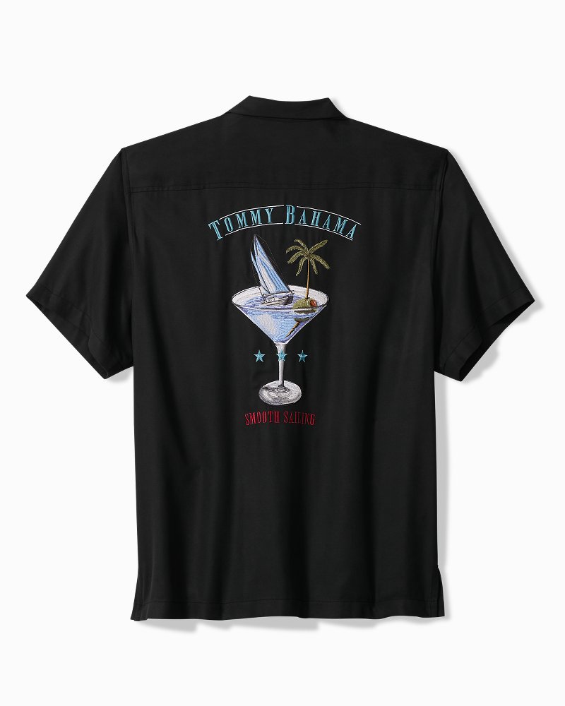 Big & Tall Sailor's Swirl Silk Camp Shirt