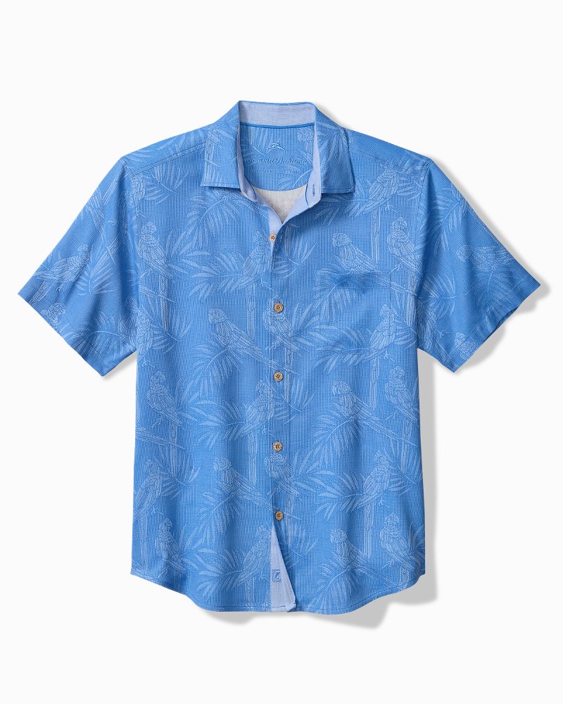 Big & Tall Palm Perch Silk Camp Shirt
