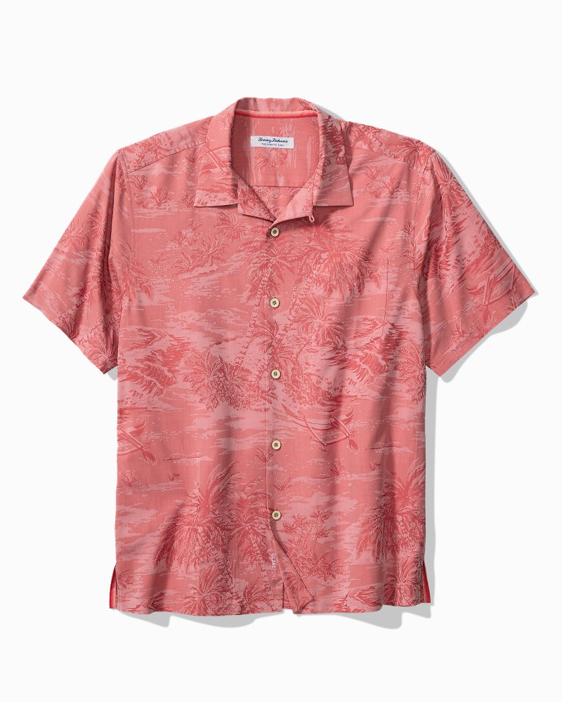 Big & Tall Coastal Ease Palms IslandZone Camp Shirt