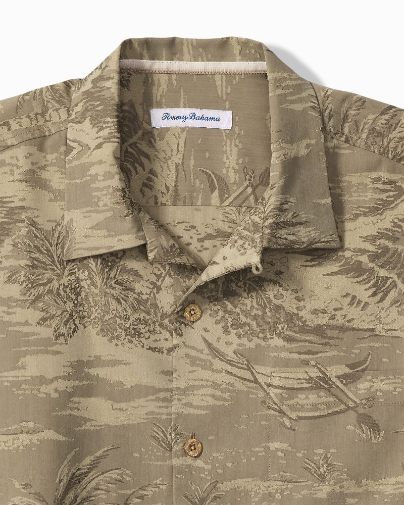 Big & Tall Coastal Ease Palms IslandZone Camp Shirt
