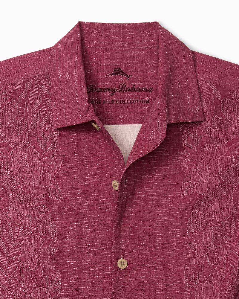 Big & Tall Kona Luxe Border Silk Camp Shirt