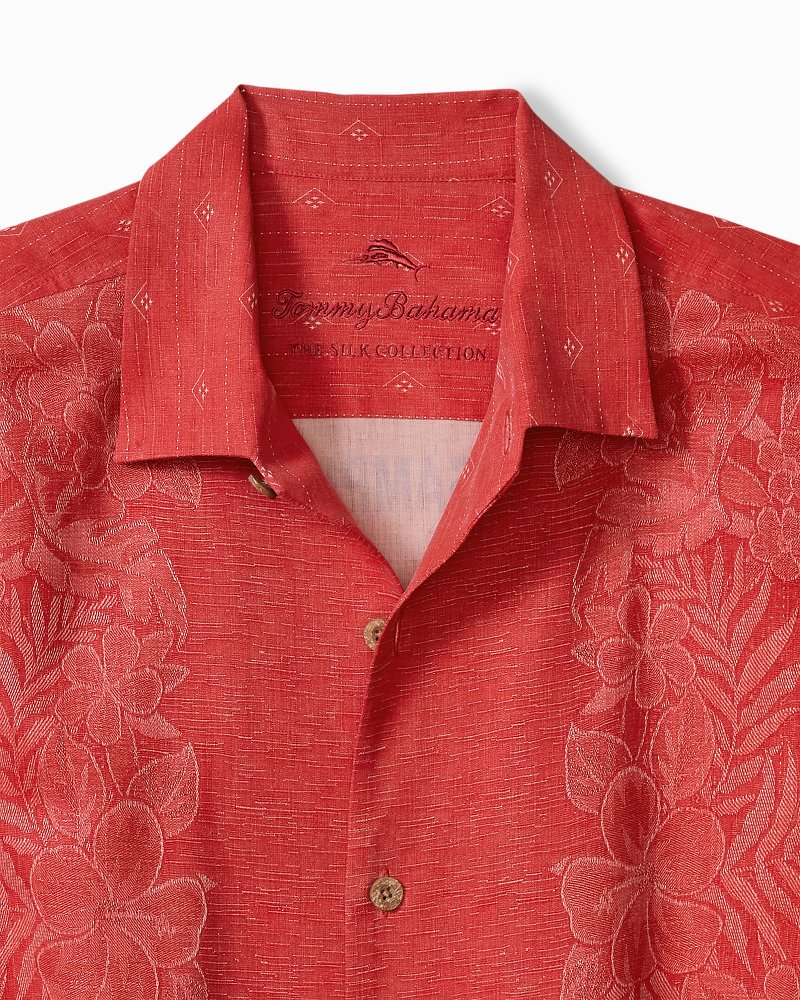 Big & Tall Kona Luxe Border Silk Camp Shirt