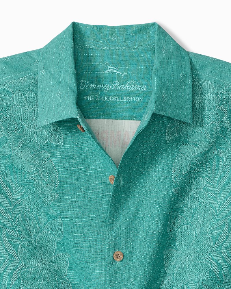 Big & Tall Kona Luxe Border Silk Camp Shirt