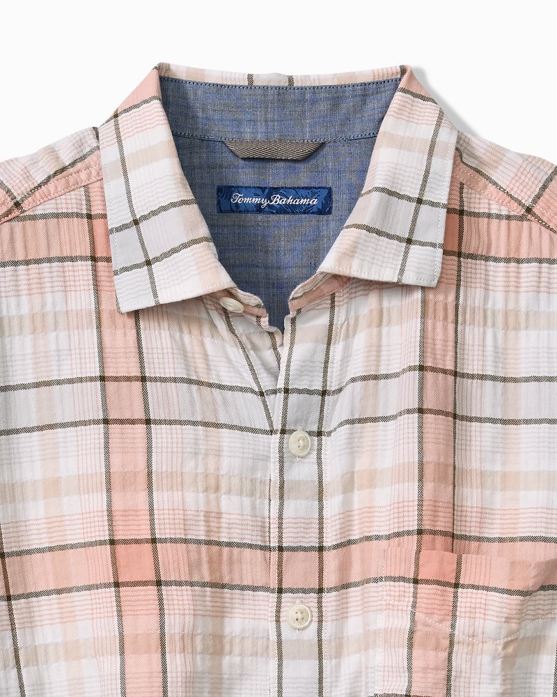 Big & Tall Crinkle Cay Check Cotton-Blend Shirt