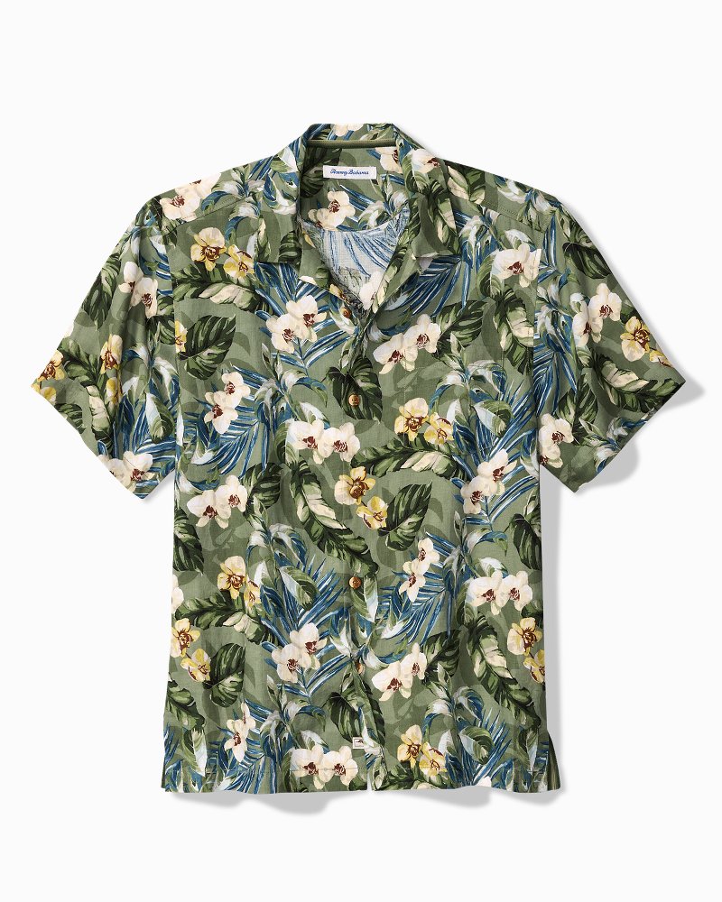 Big & Tall Orchid O'Lei Linen Camp Shirt