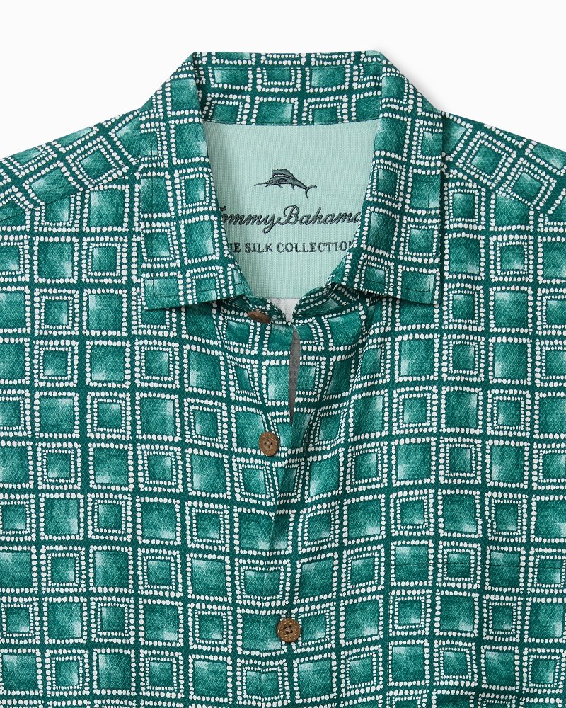 Big & Tall Torres Tiles Silk Camp Shirt