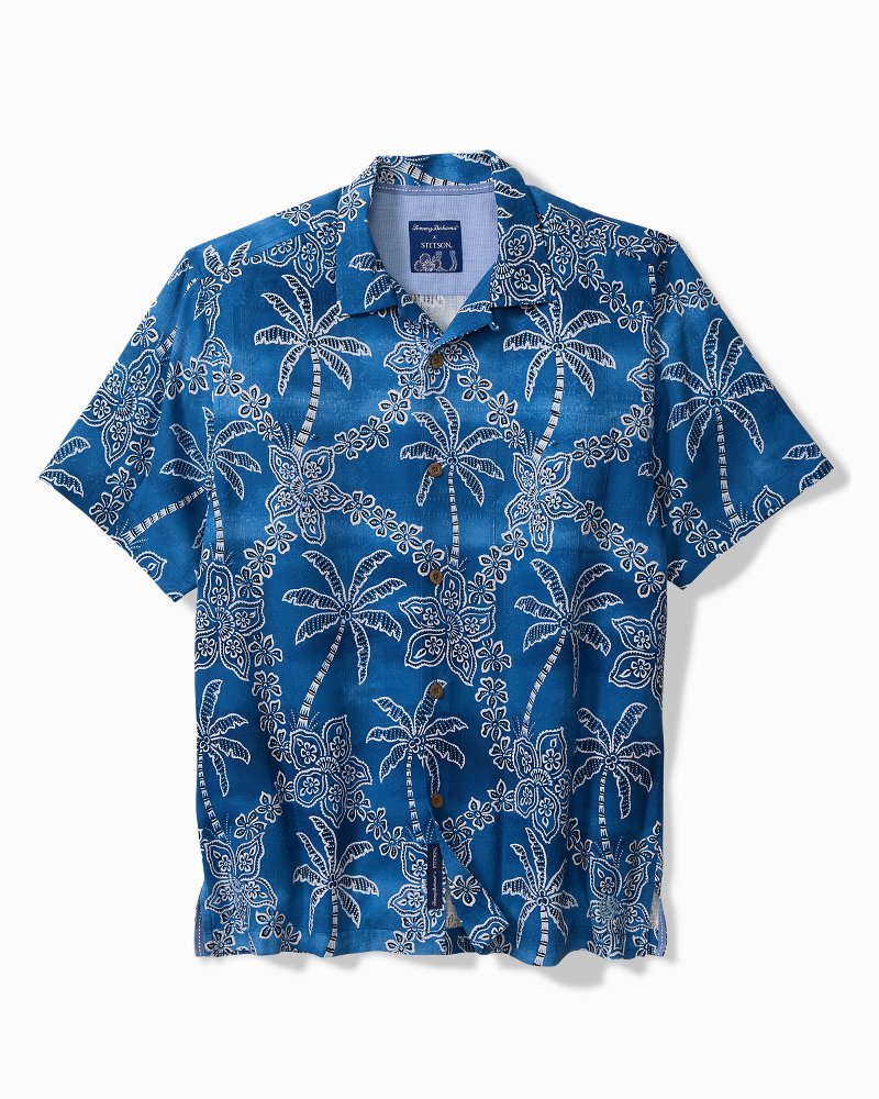 Big & Tall Tommy Bahama x Stetson Palomino Palms Silk Camp Shirt