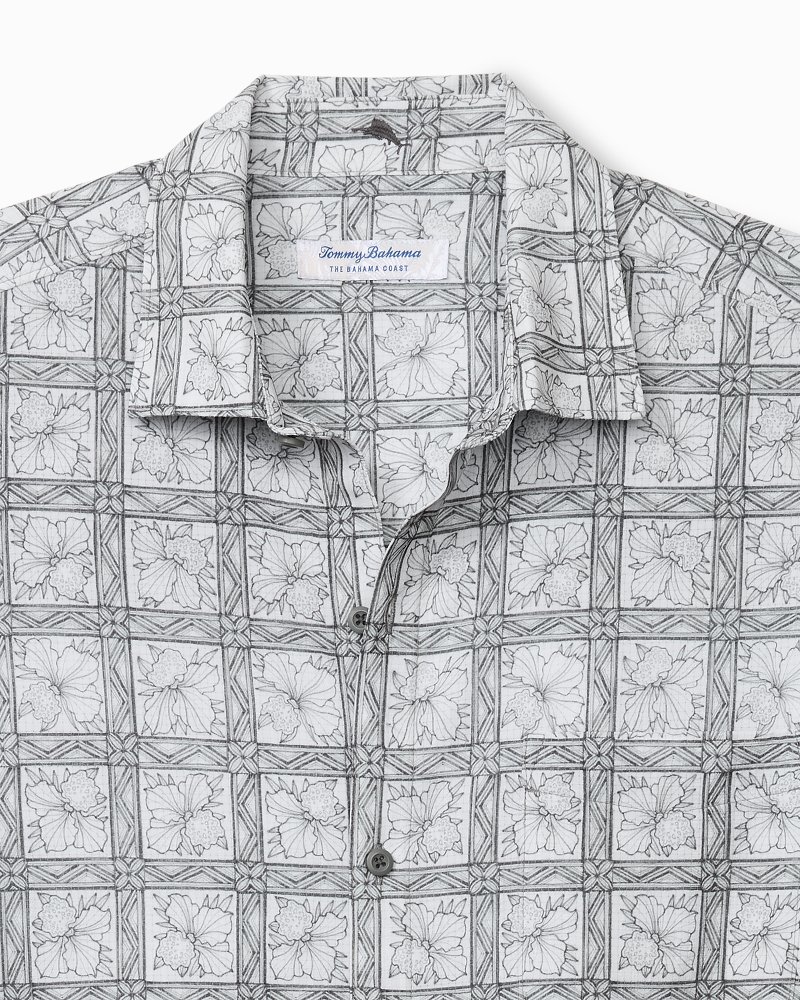 Big & Tall Bahama Coast Flora Check IslandZone Shirt