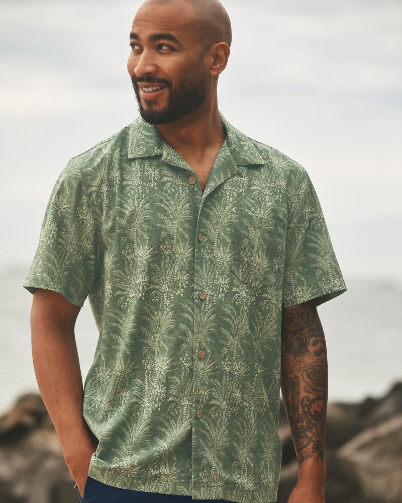 Big & Tall Coastal Ease Palm Court IslandZone Camp Shirt