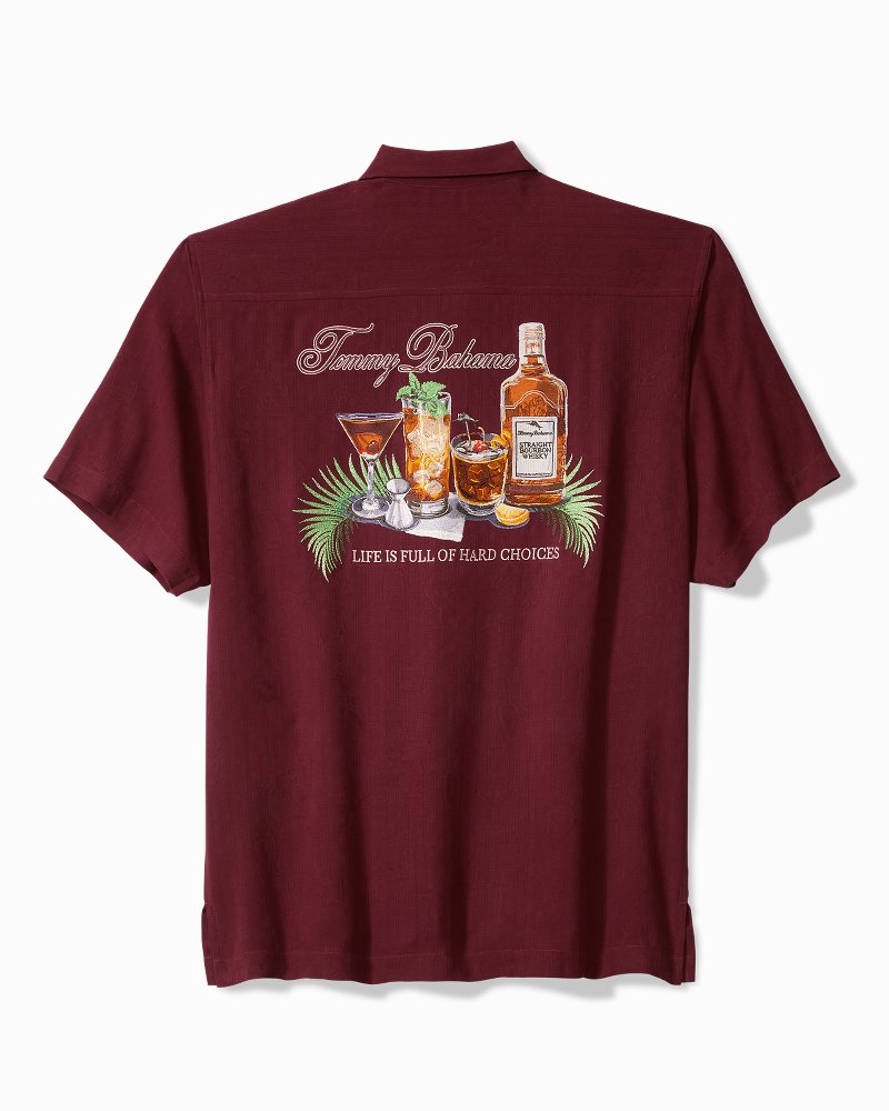 Big & Tall Life Is Full of Hard Choices Silk Camp Shirt