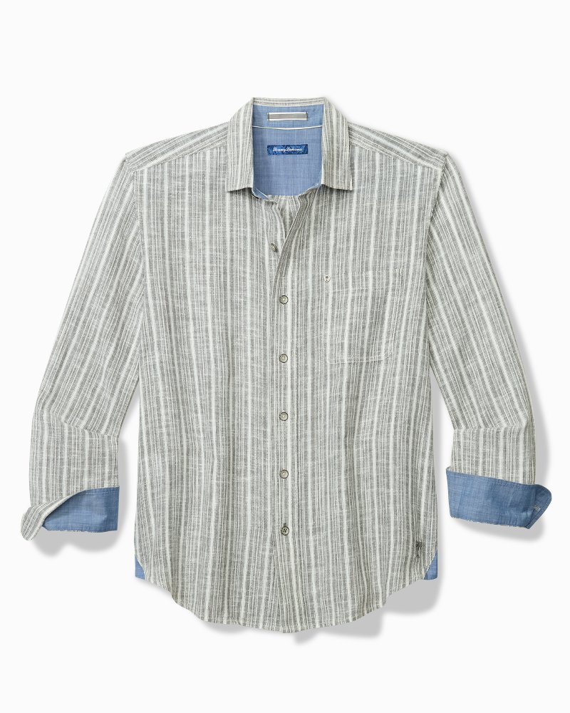 Big & Tall Carlsbad Stripe Linen-Blend Long-Sleeve Shirt