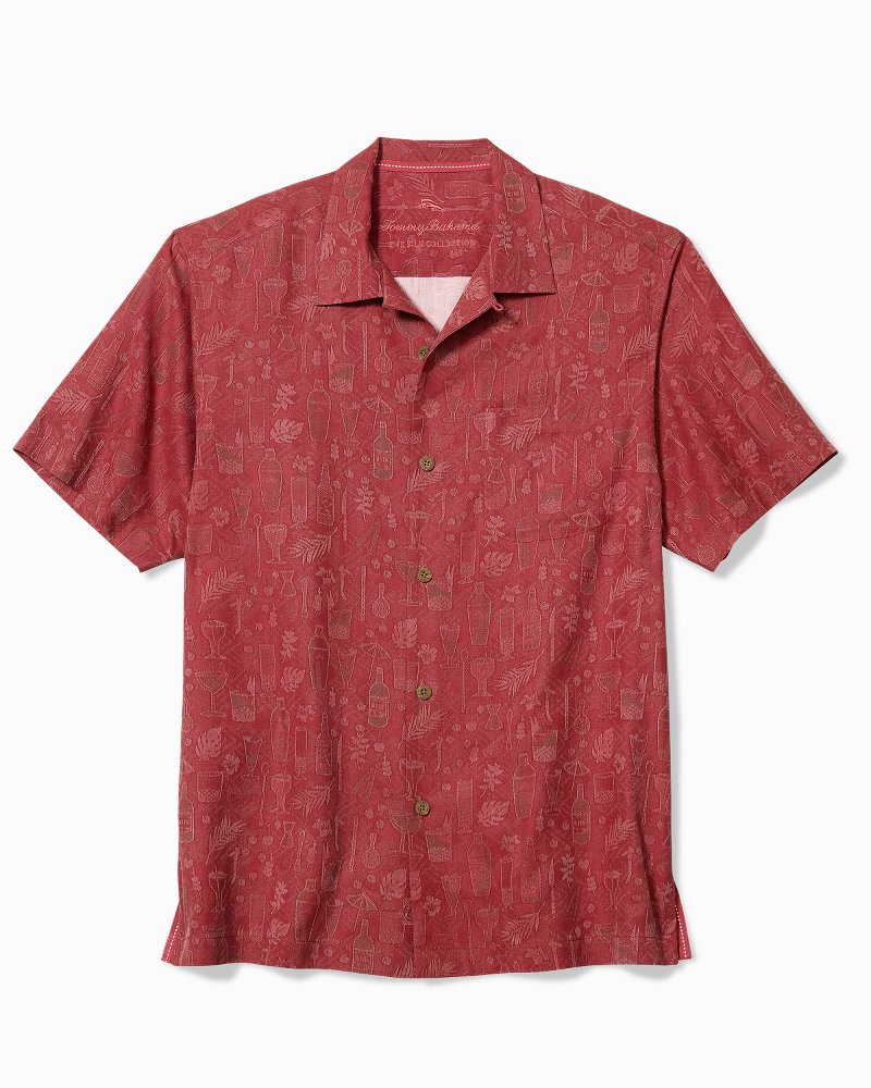 Big & Tall Micro Mixers Silk Camp Shirt