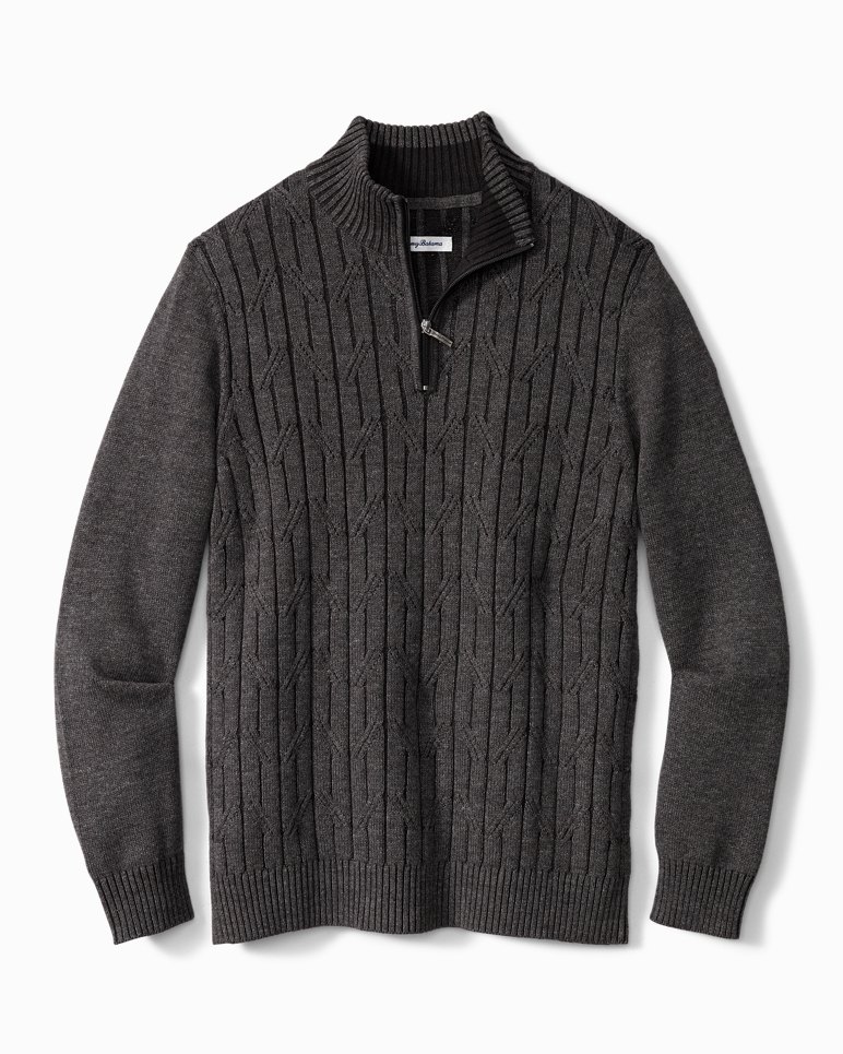 Big & Tall Deep Sea Half-Zip Sweater