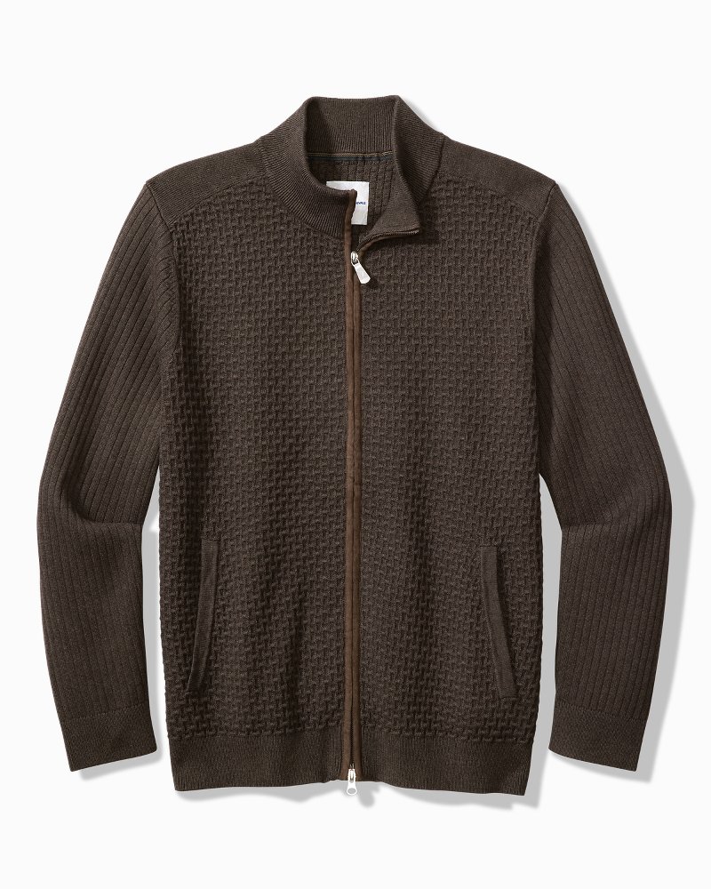 Thumbnail for Big & Tall Sandbar Full-Zip Sweater