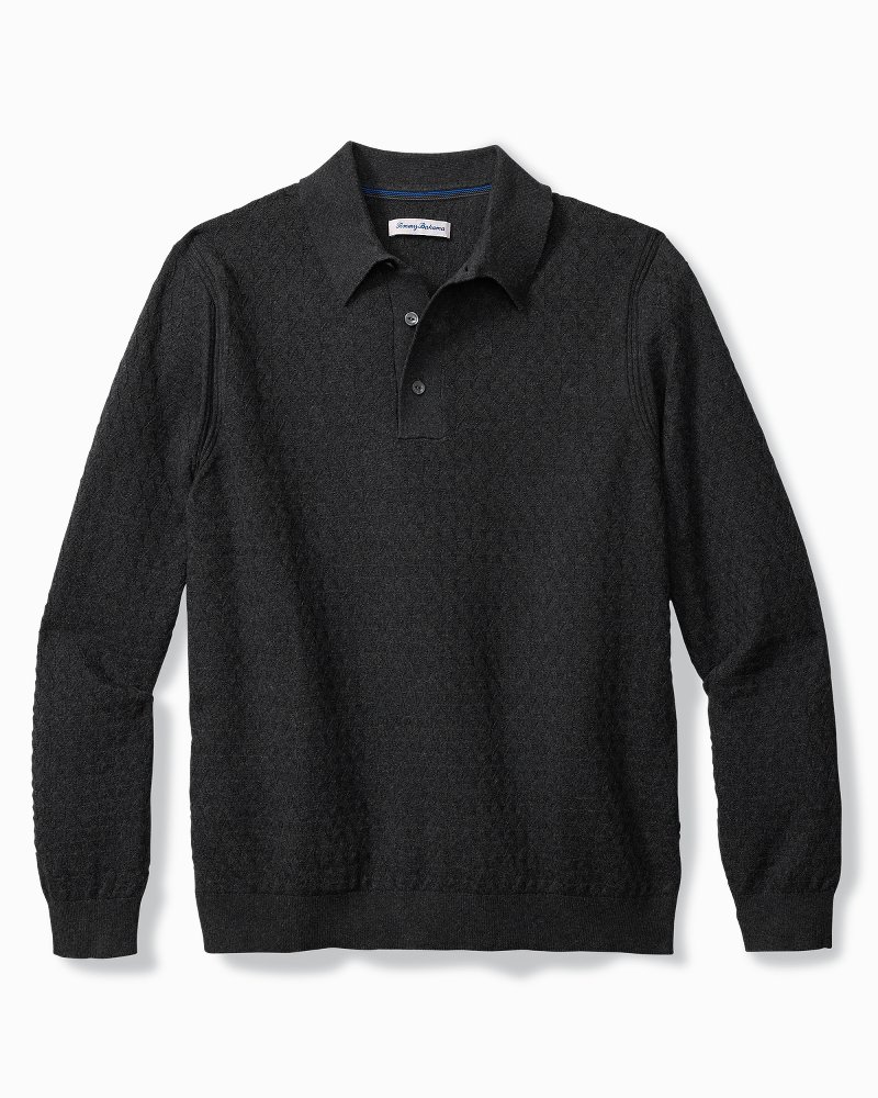 Big & Tall Capital Cable Sweater Polo