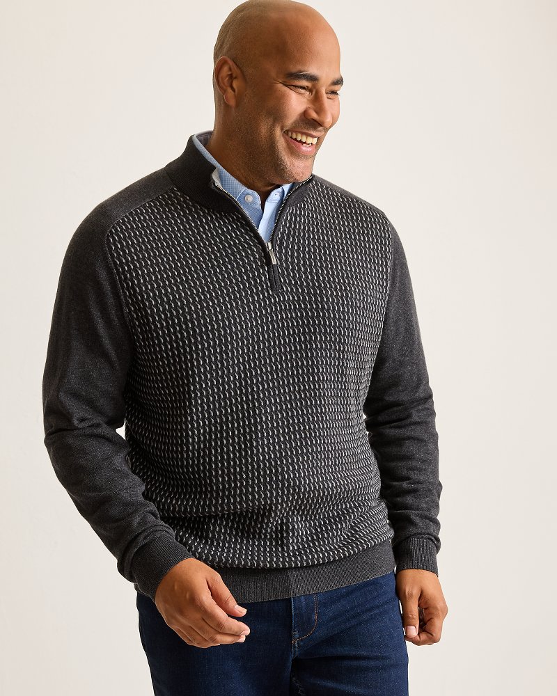 Big & Tall Coastal Shores Half-Zip Sweater