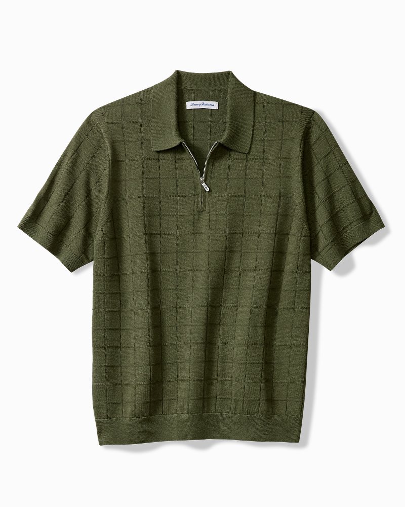 Big & Tall Coolside Quarter-Zip IslandZone Polo