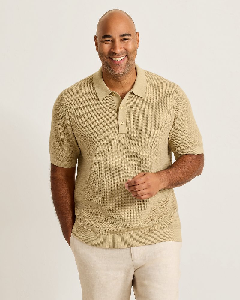 Big & Tall Playa Blanca Sweater Polo