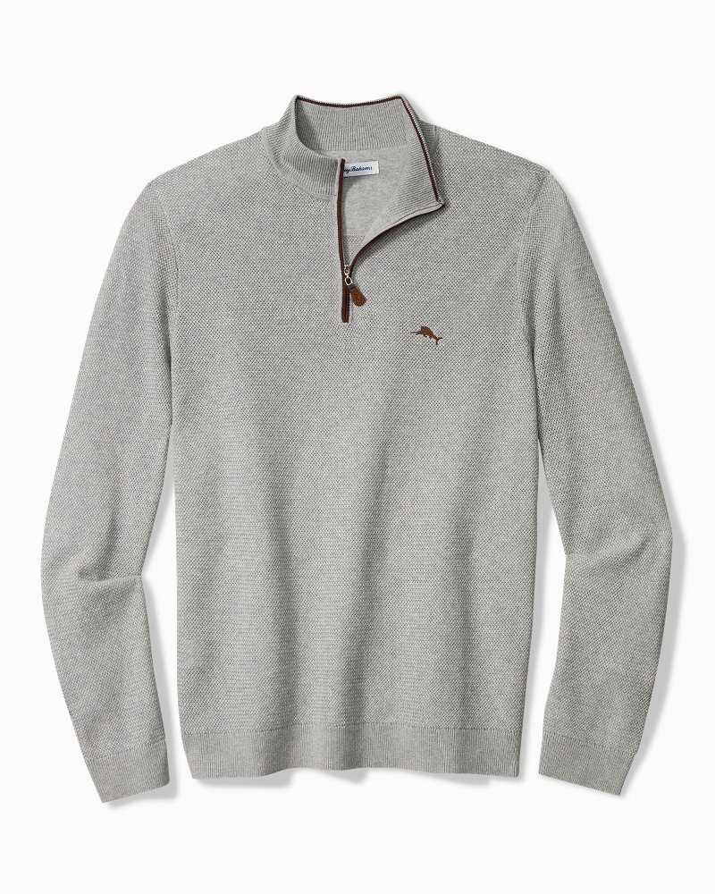 Big & Tall Marlin Magic Half-Zip Sweater