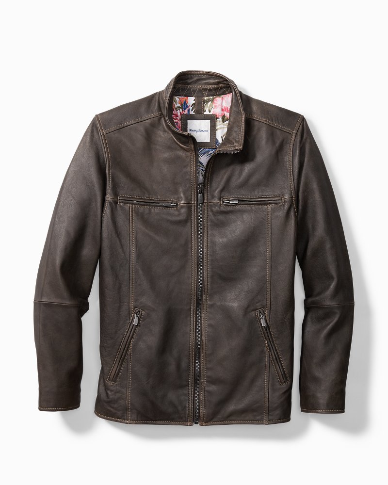 Tommy bahama shop men's leather jacket