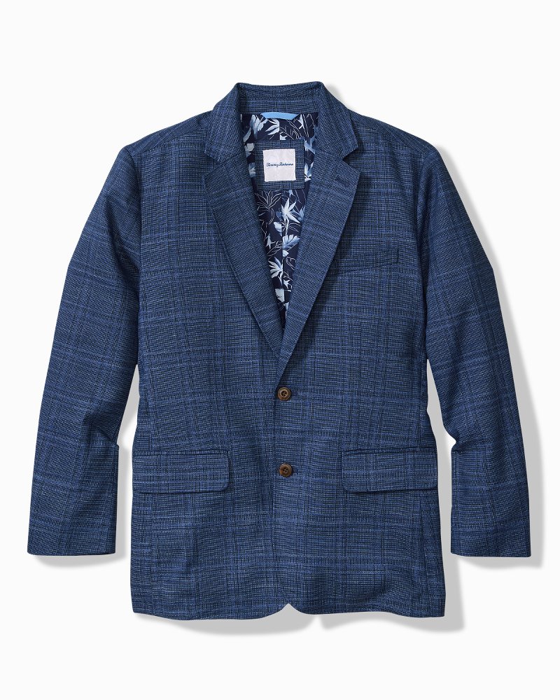 Big & Tall Latigo Glenn Plaid Linen-Blend Blazer
