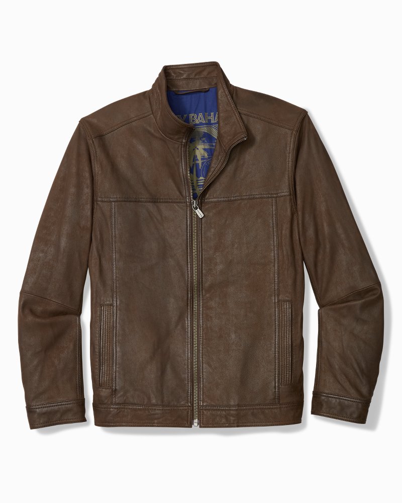 Big & Tall Rocker Coast Leather Jacket