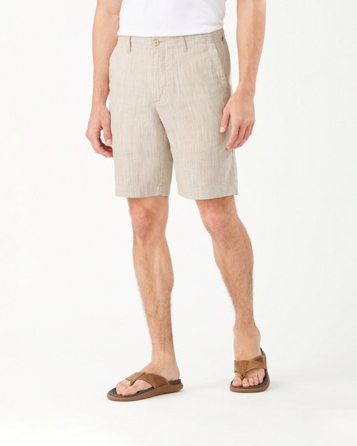 Big & Tall Harbor Herringbone Stretch-Linen Pull-On Shorts