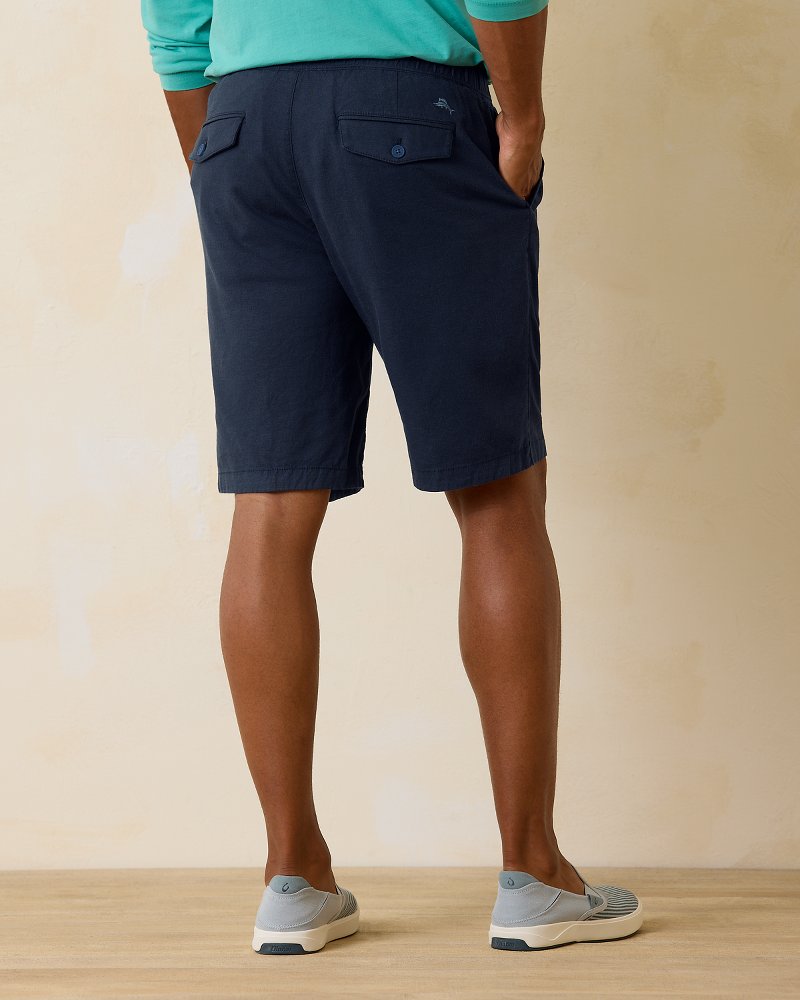 Big & Tall Linen in Paradise E-Waist Shorts