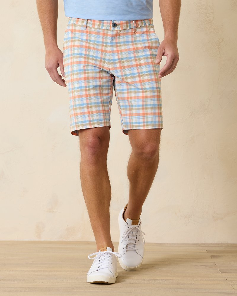 Big & Tall Chip Shot Caddie Plaid IslandZone® Shorts