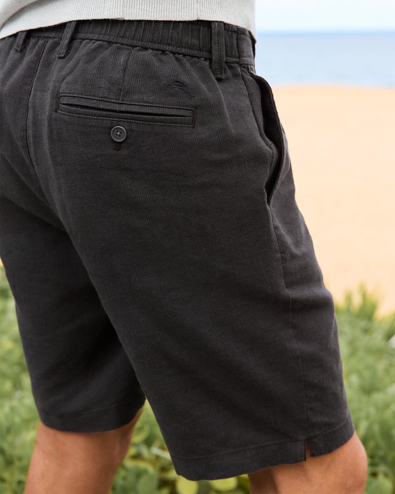 Big & Tall Isla Sands Stripe Stretch-Linen Shorts thumbnail 3