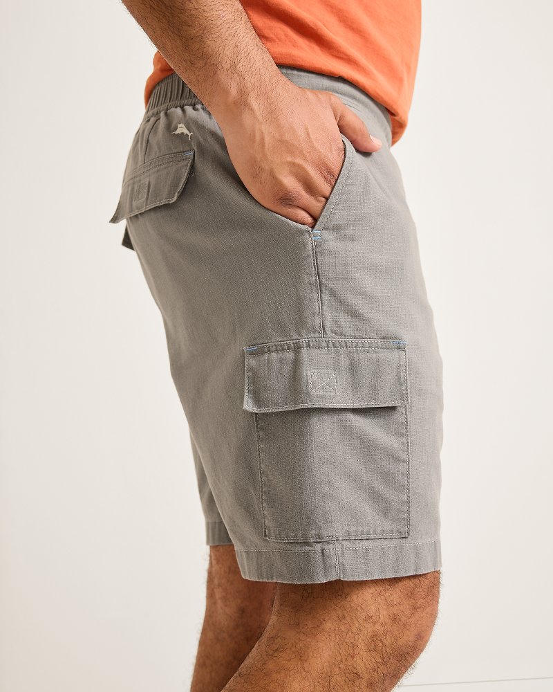 Thumbnail for Big & Tall Linen In Paradise Cargo Shorts