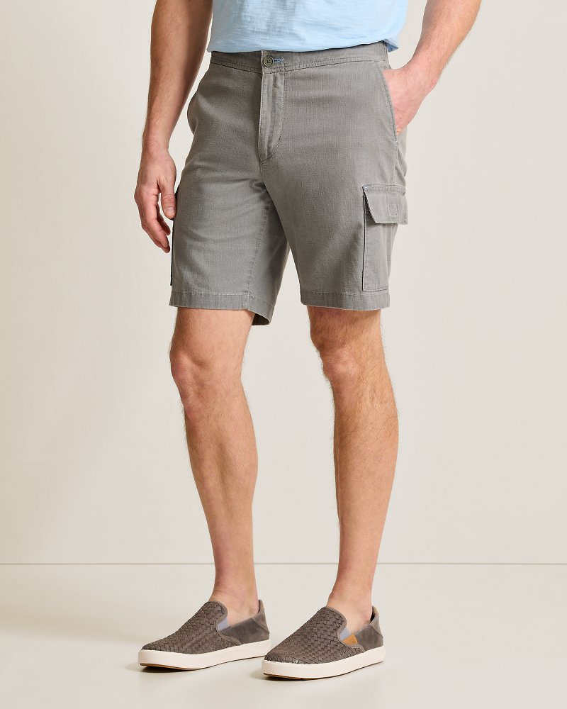 Big & Tall Linen In Paradise Cargo Shorts