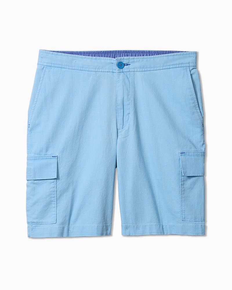 Thumbnail for Big & Tall Linen In Paradise Cargo Shorts