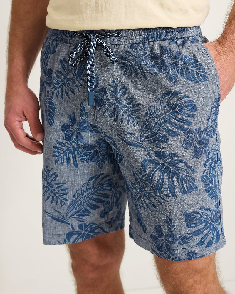 Big & Tall Midnight Harbor Stretch-Linen E-Waist Shorts