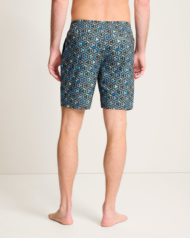 Big & Tall Huntington Mosaic Tiles E-Waist Hybrid Shorts