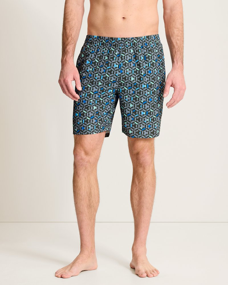 Big & Tall Huntington Mosaic Tiles E-Waist Hybrid Shorts