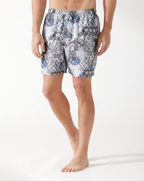 NWT $68 Tommy Bahama Blue Swim Trunks Board Shorts Mens Size M L XL XXL Floral